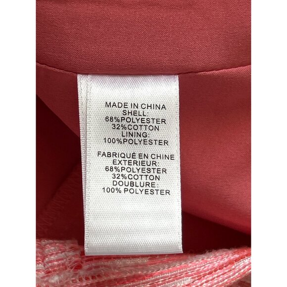 CeCe By Cynthia Steffe Pink & White Short-Sleeve Shift Dress Knee Length Size 8 - Picture 6 of 10